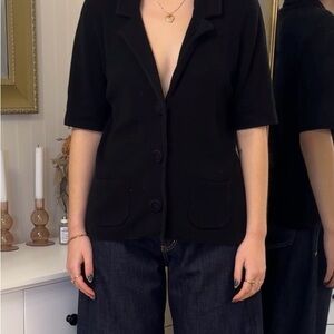 Sweaterworks Elegant Black Vest Top